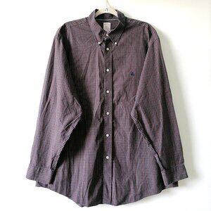 Brooks Brothers Mens Multicolor Long Sleeve Checked Button Down Shirt Size XL